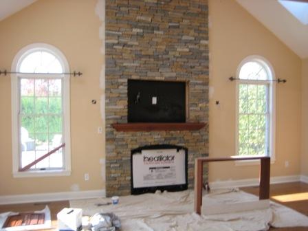 Fireplace with Surround Speaker pre-wire